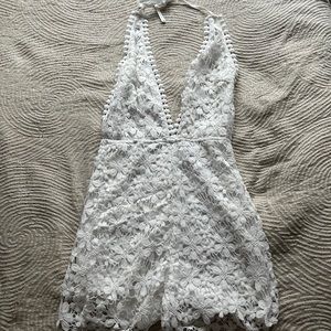 Fashion nova floral halter romper